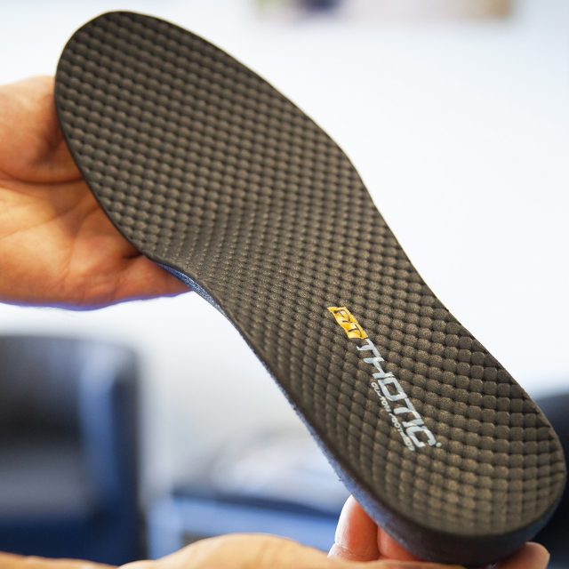 Custom footbeds in hands